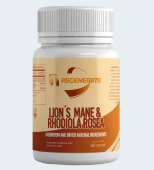 Regenrate Mood (60 ct) - Lion's Mane Mushroom (600mg) & Rhodiola Rosea Root (400mg)