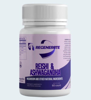 Regenrate Calm (60 ct) - Reishi Mushroom (600mg) & Ashwagandha Extract (400mg)